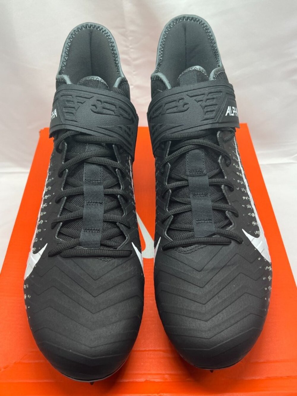 Nike Alpha Menace Pro 2 Mid Football Cleats Black AQ3209-002 Mens Size NEW